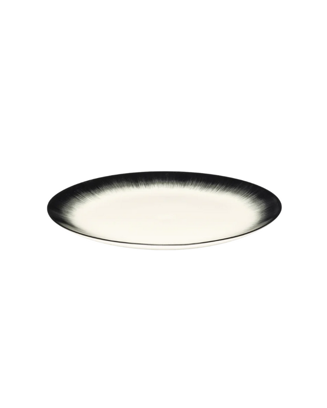 Plate Dé Off-White/Black Set of 2 (28 Cm)