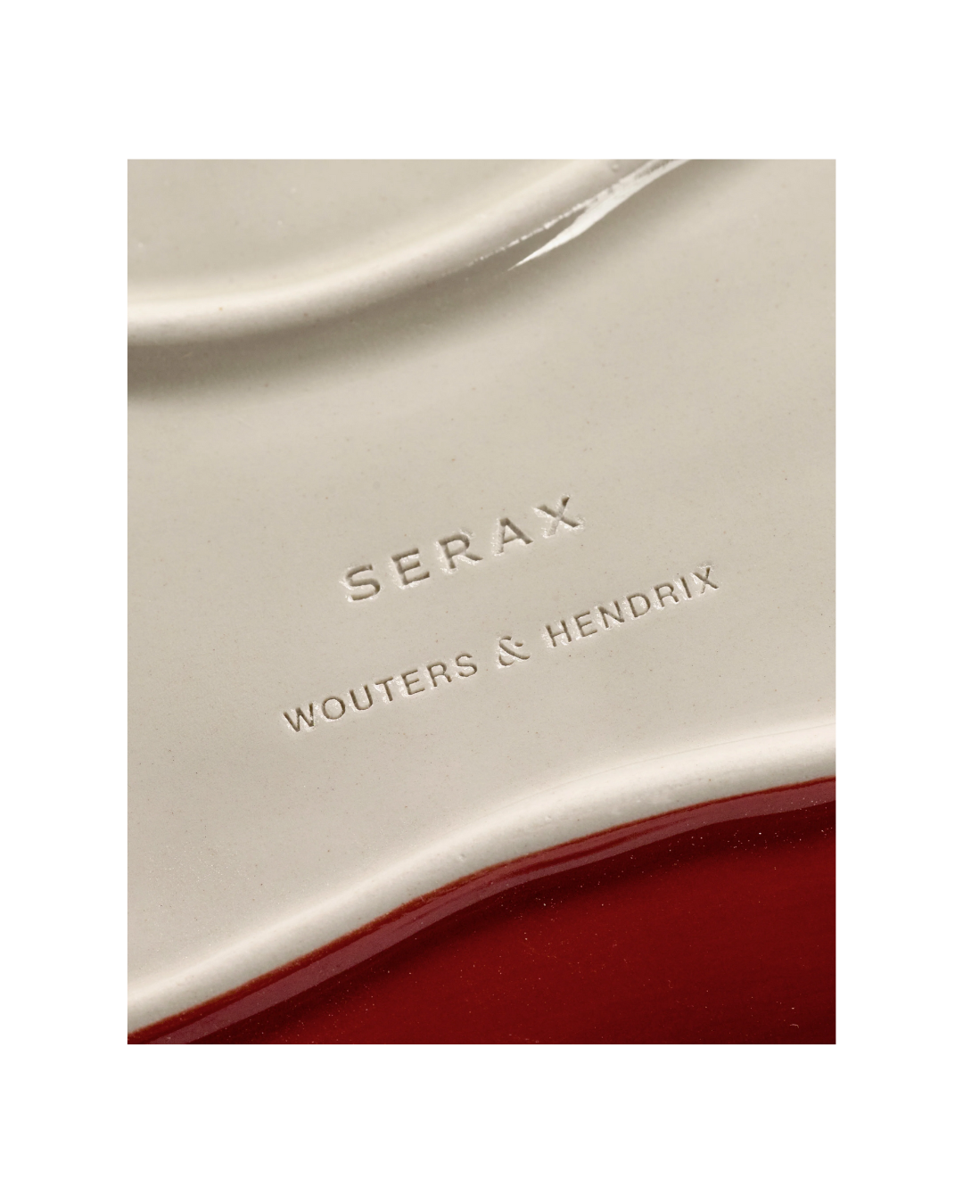 Serving dish Lips L Red White Les Objets Mouleversants