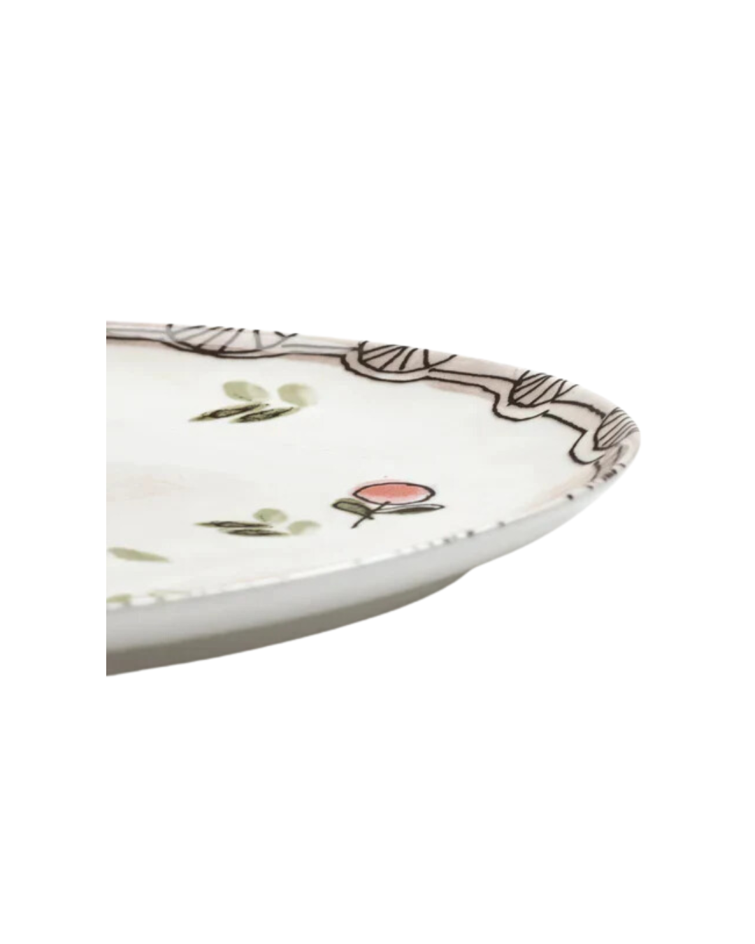 Oval Plate °2 S Mirtillo Nudo Midnight Flowers