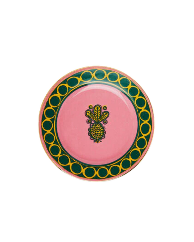 Pineapple Rosa Dessert Plates Set Of 2