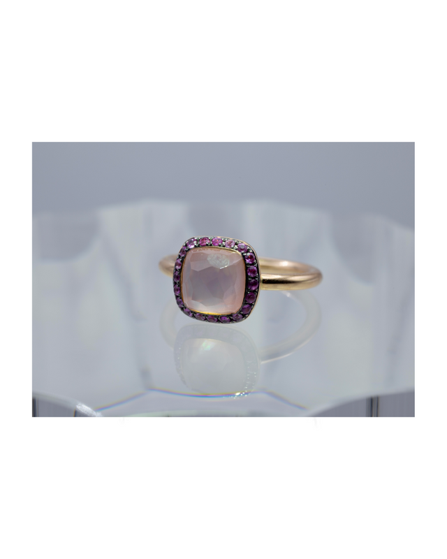 18-Karat Rose Gold, Rose Opal, Rose Sapphire Ring