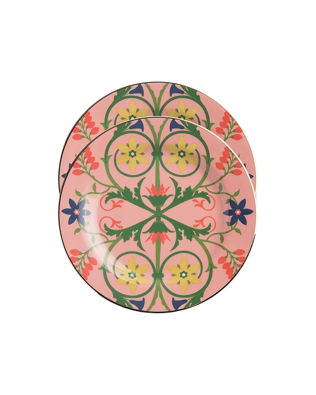 Stella Alpina Pink Dessert Plates Set Of 2