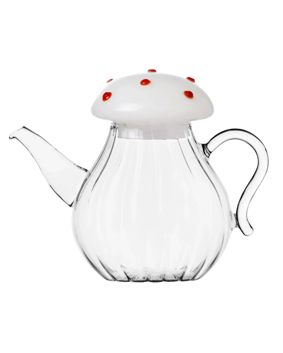 Alice Teapot Mushroom Red Dots