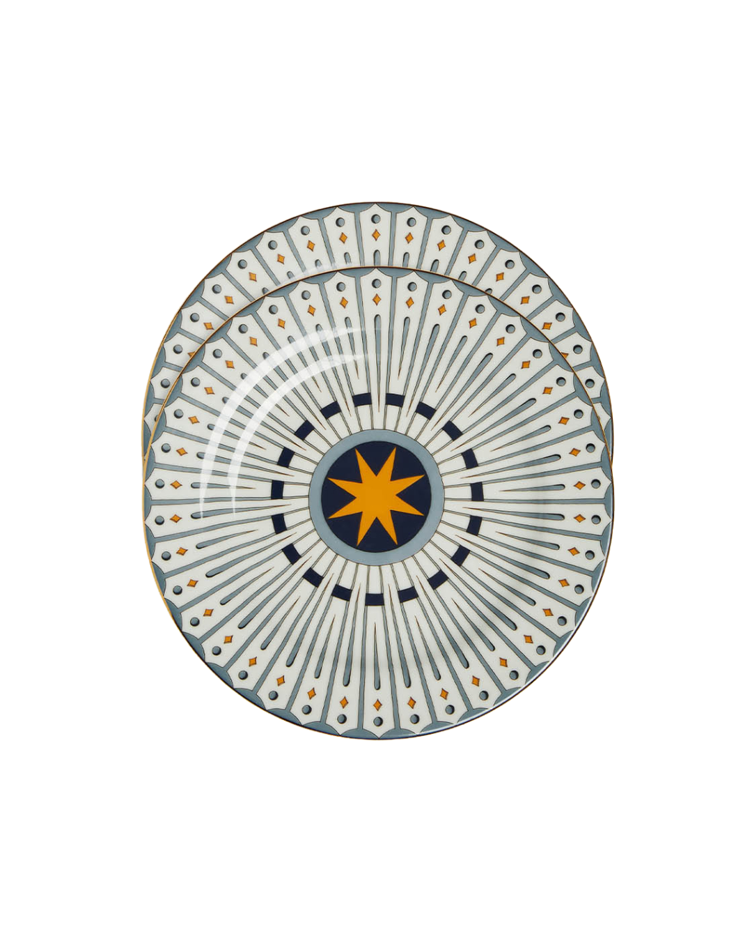 Plates Set Of 2 Porcelain Feria Sky Blue