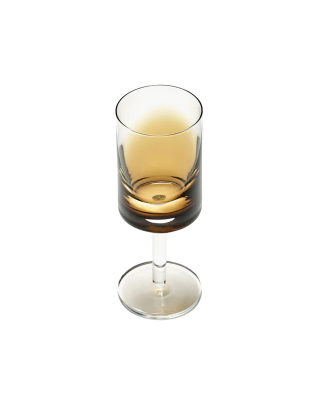 White Wine Glass Amber Zuma (Set of 4)