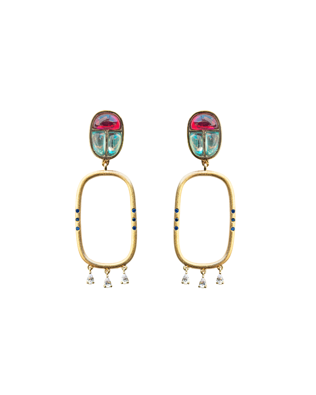 Scarab Amulet Hoop Earrings