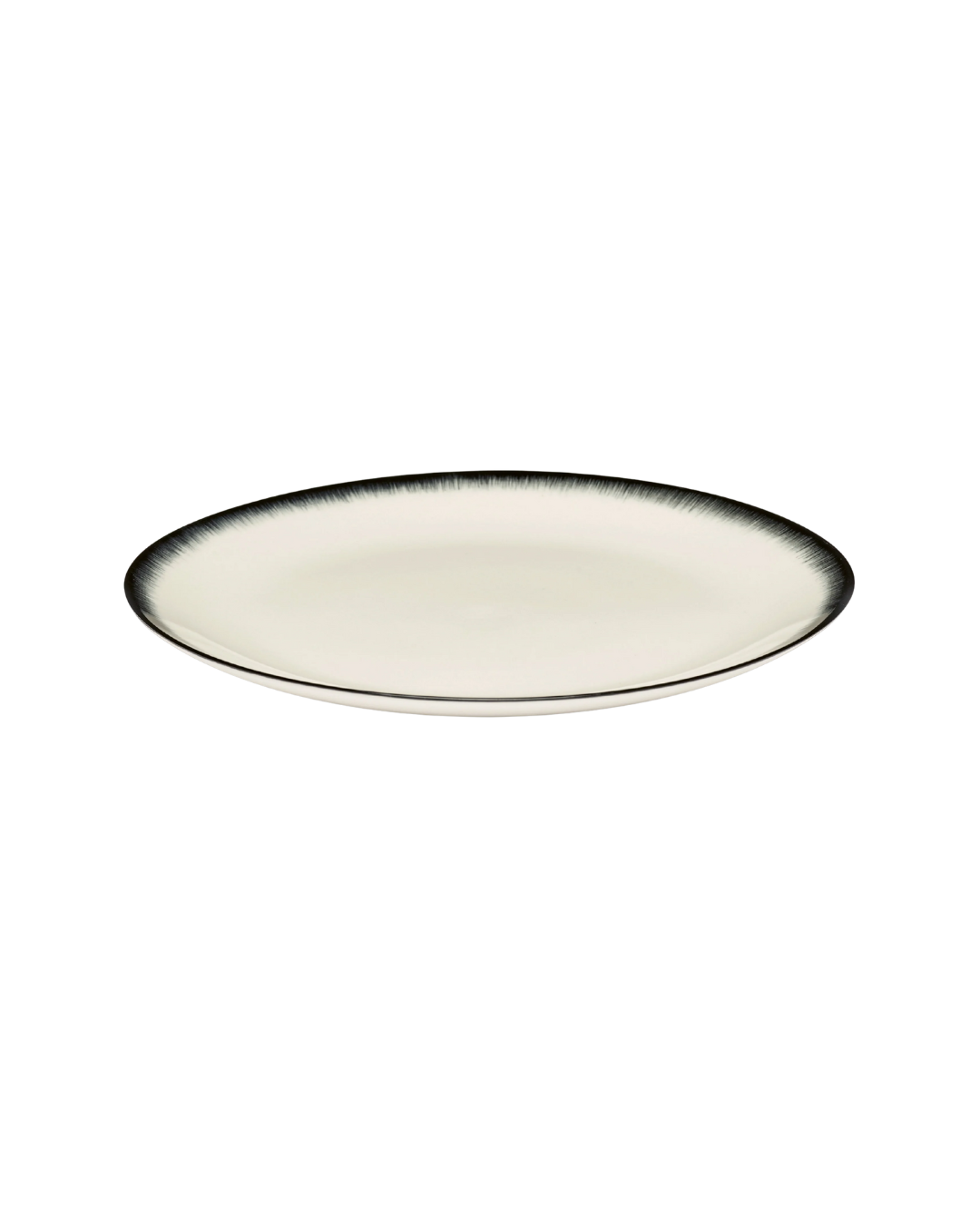 Dinner Plate XL White/Black Variation 3 Dé (Set Of 2)