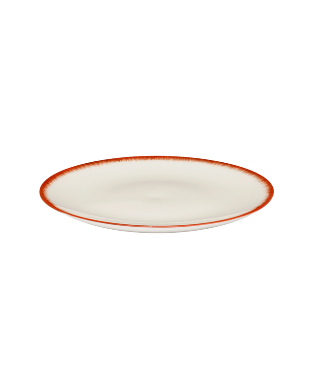 Dinner Plate XL White/Red Variation 2 Dé