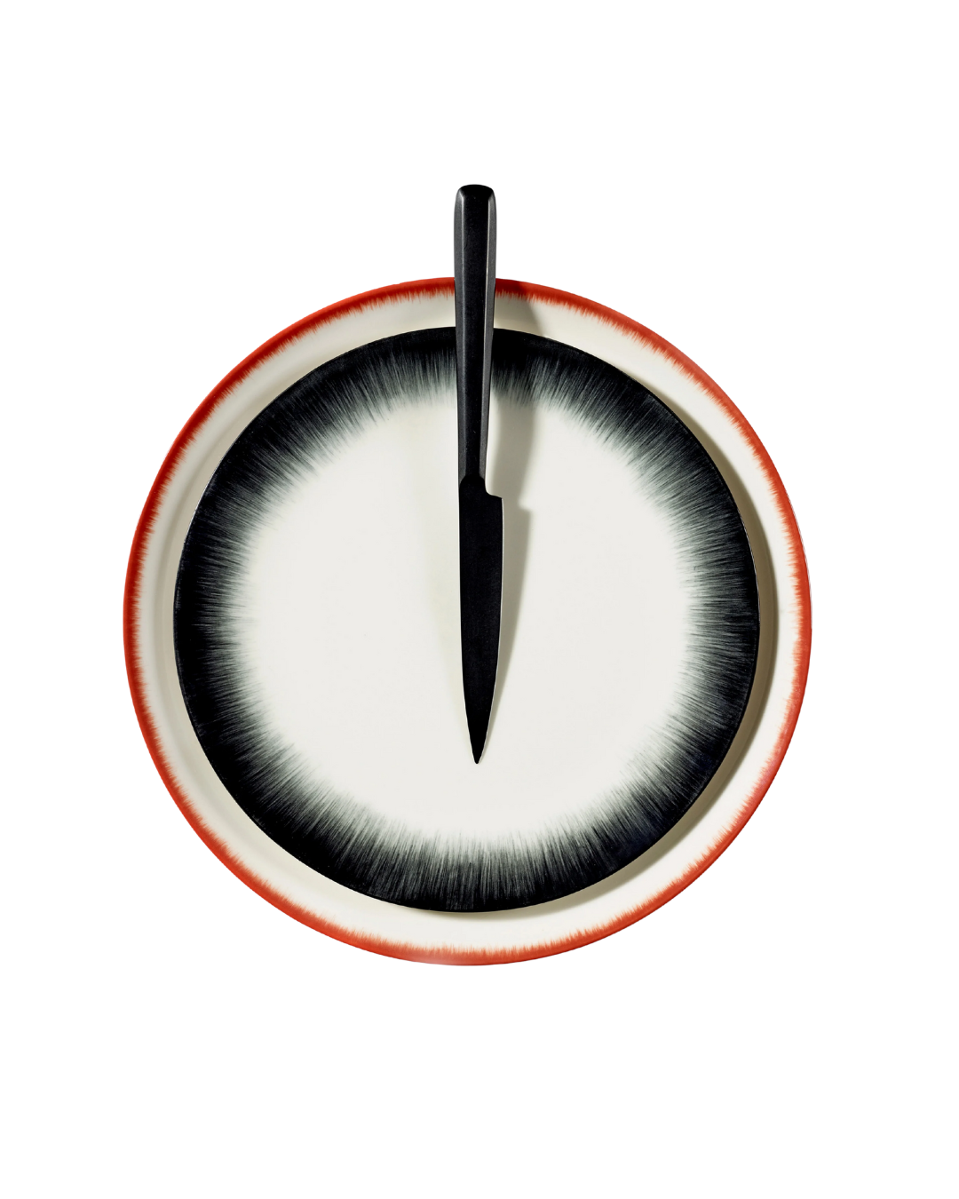 Dinner Plate XL White/Red Variation 2 Dé