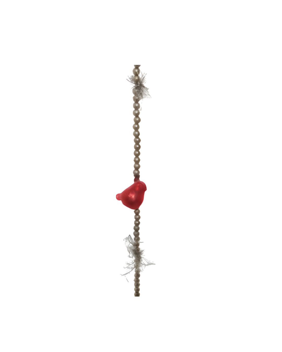 Glass Bird-bead Garland Red-Silver (180 Cm)
