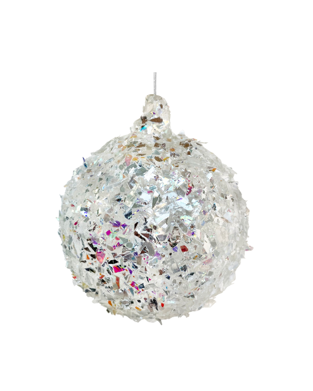 Glass Ball Clear Flakes (8 Cm)