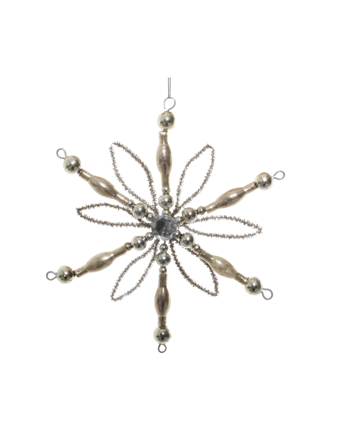 Glass Bead Snowflake (16 Cm)