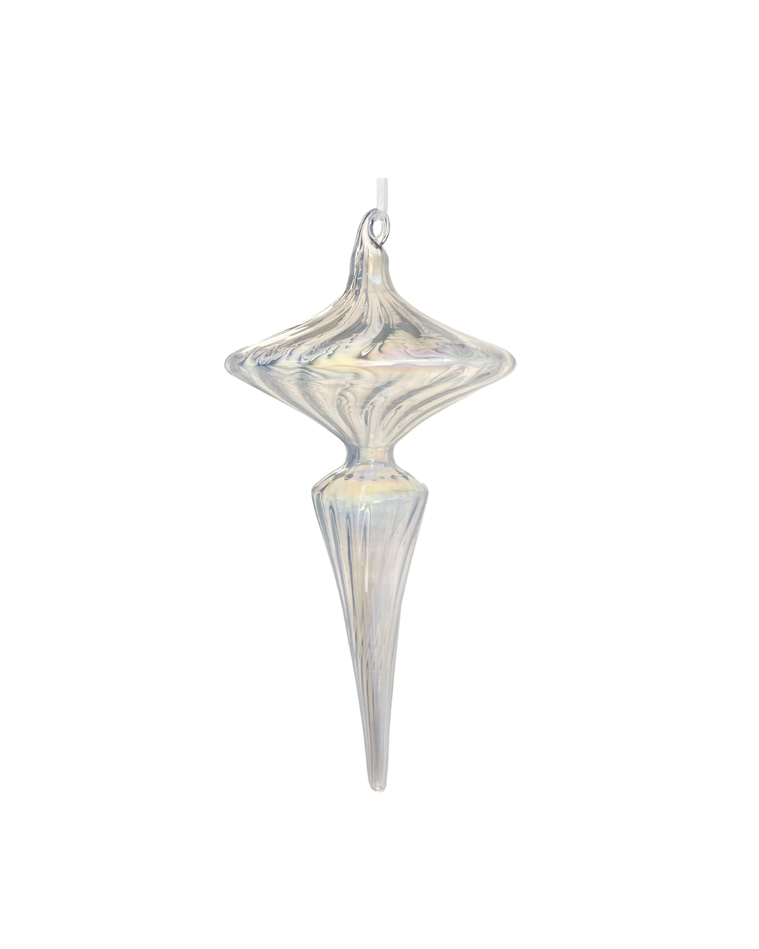 Glass Drop Clear Iridescent (18 Cm)