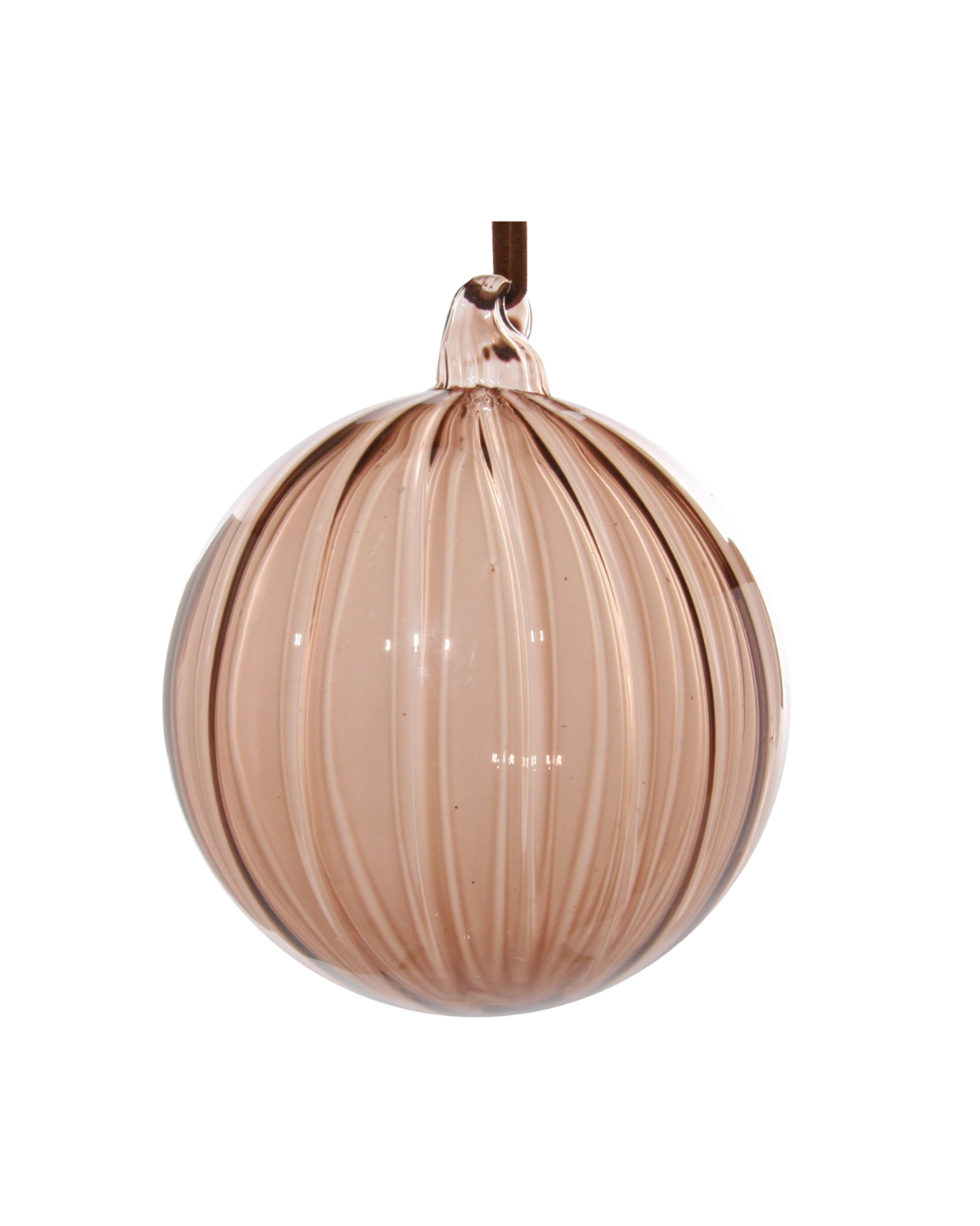 Glass Ball Lined Brown (8 Cm)