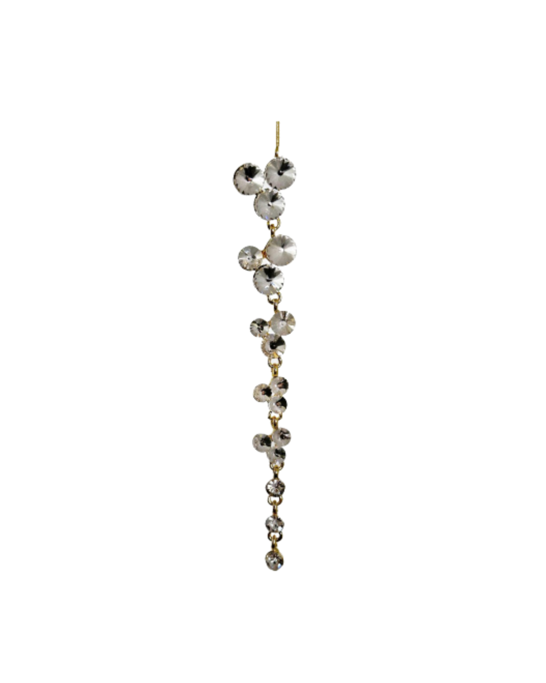 Diamond Icicle Ornament Gold Base (14 Cm)