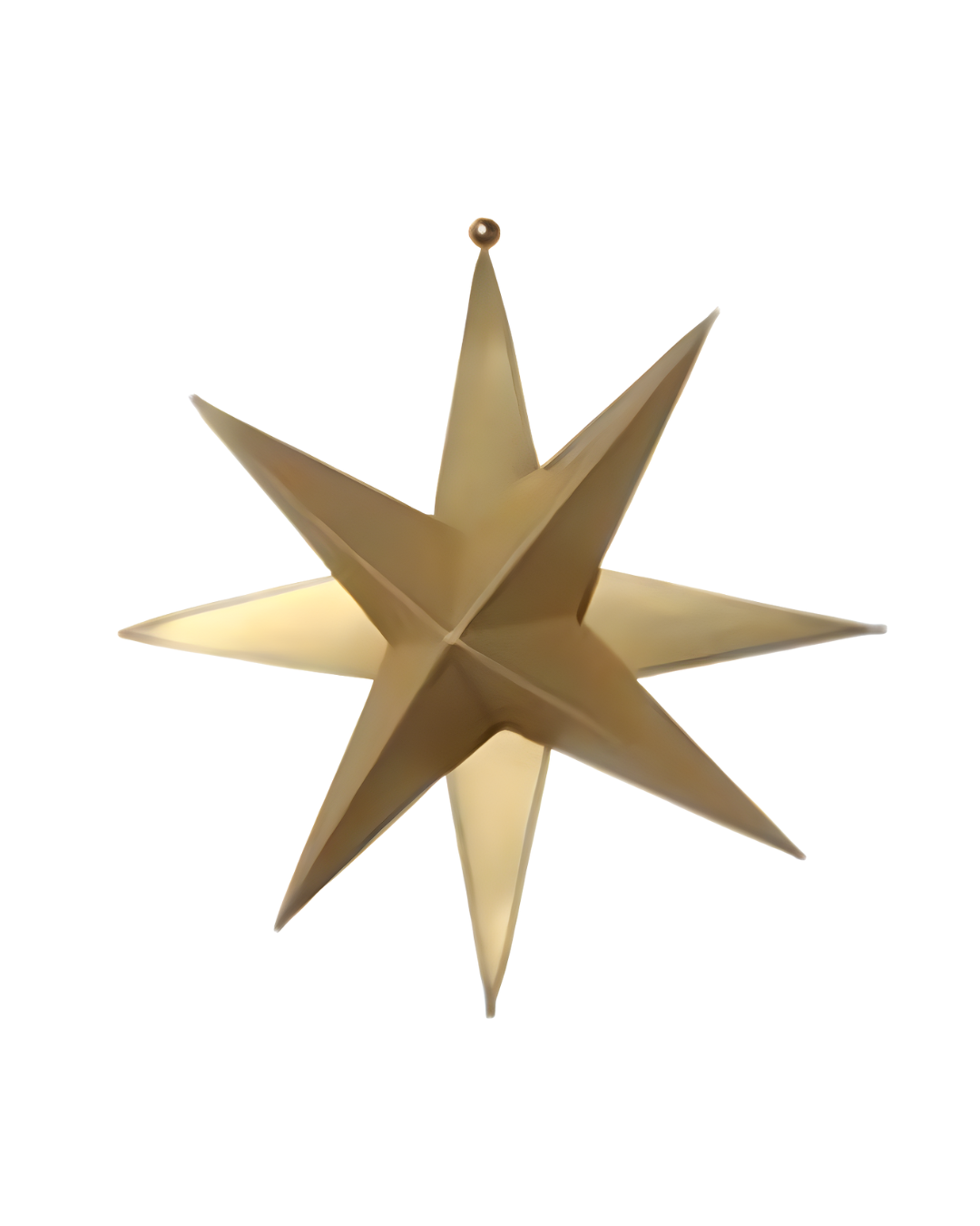 Paper 8-pointed Star Gold (12 Cm)