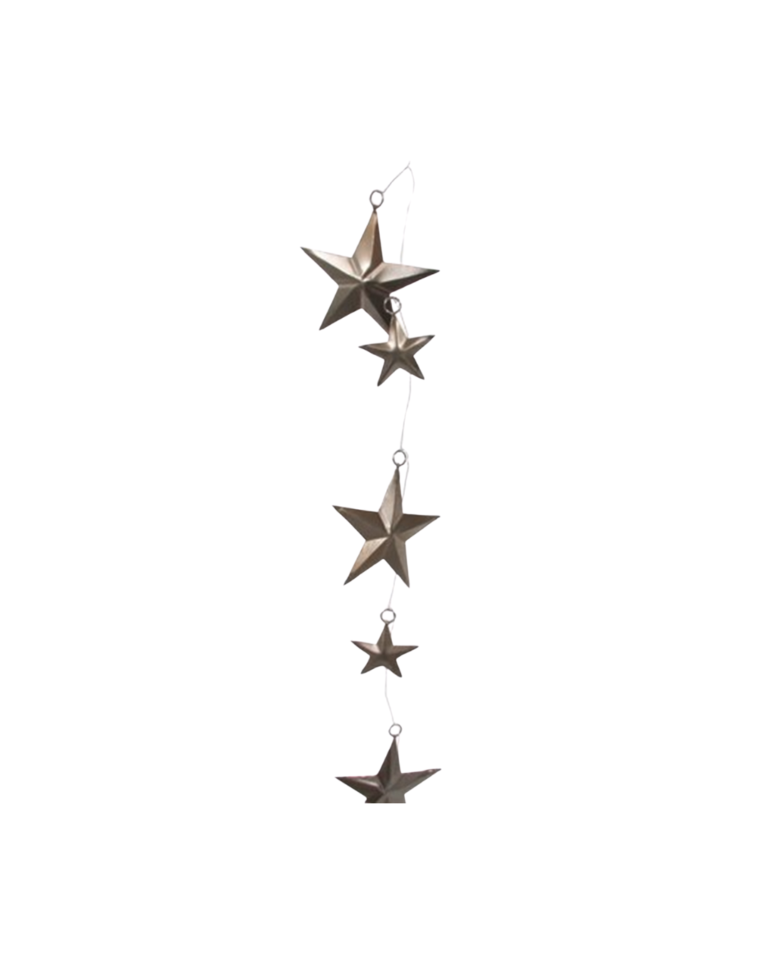 Metal Star Garland Antique Silver (90 Cm)