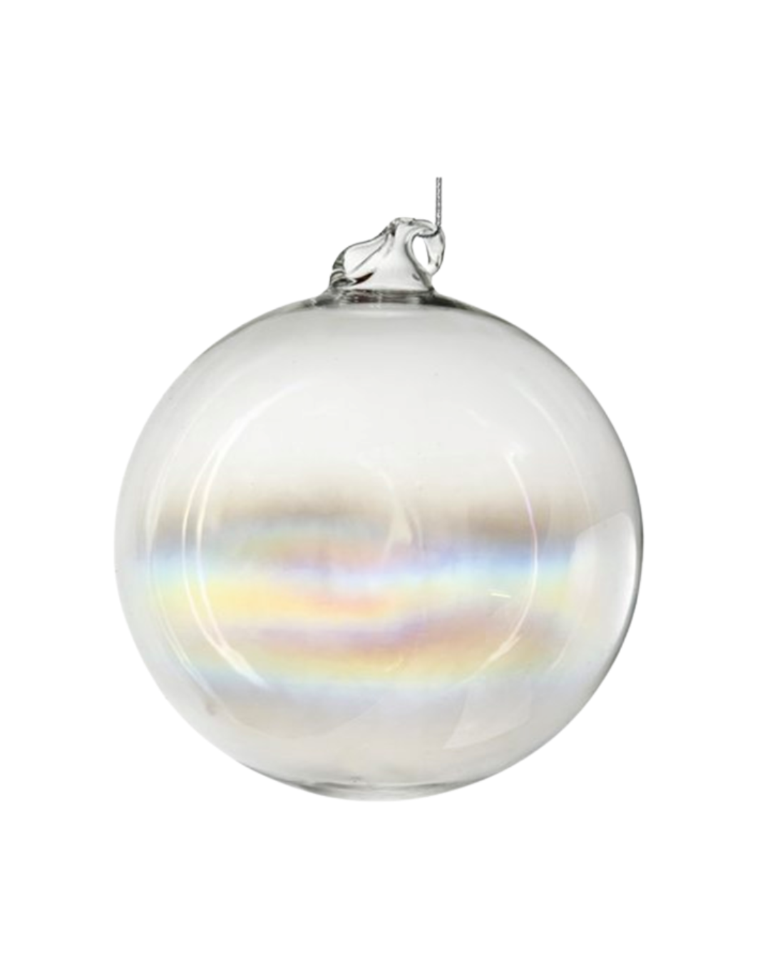 Glass Ball Clear Lustered (10 Cm)