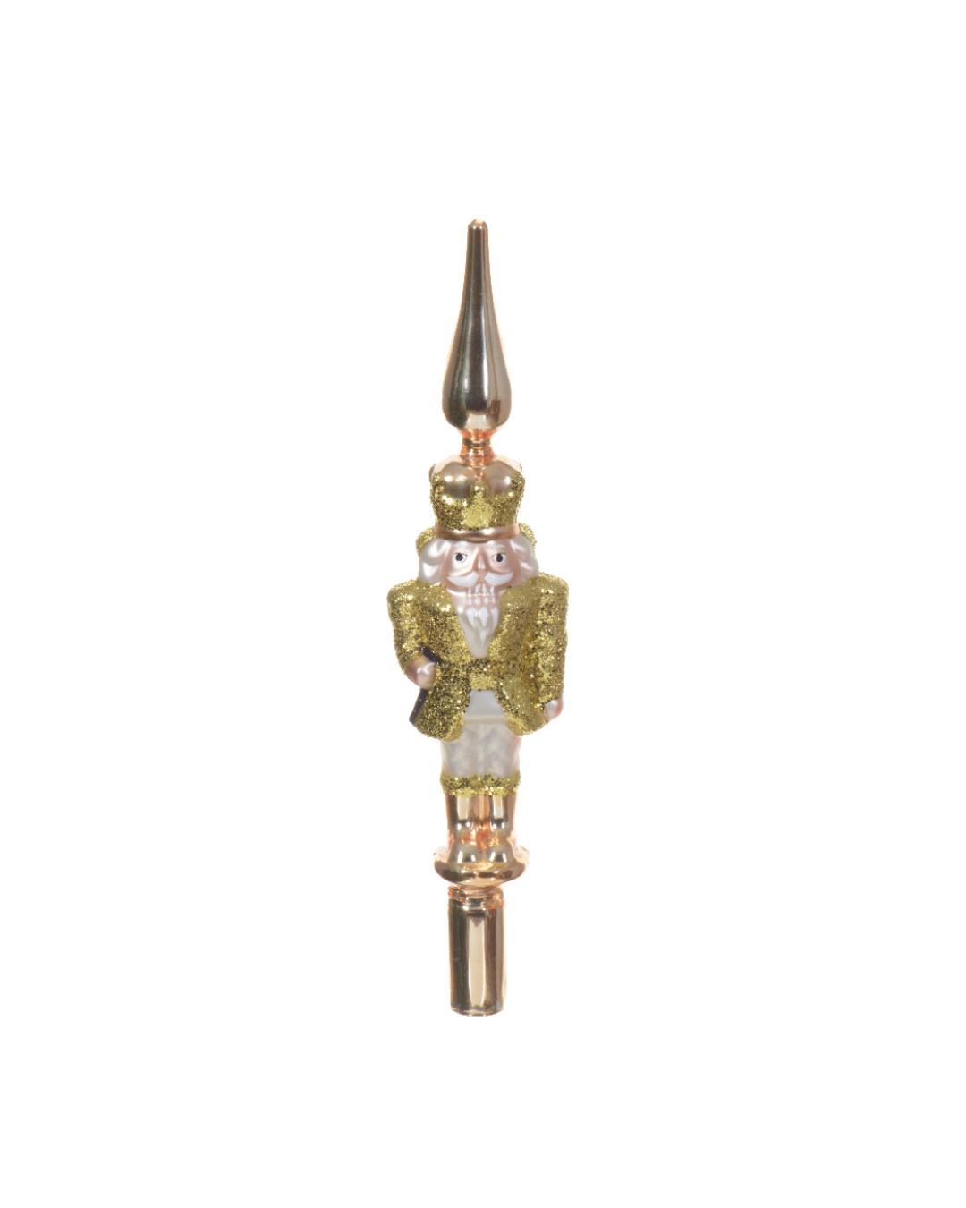 Treetopper Glass Shiny Nutcracker