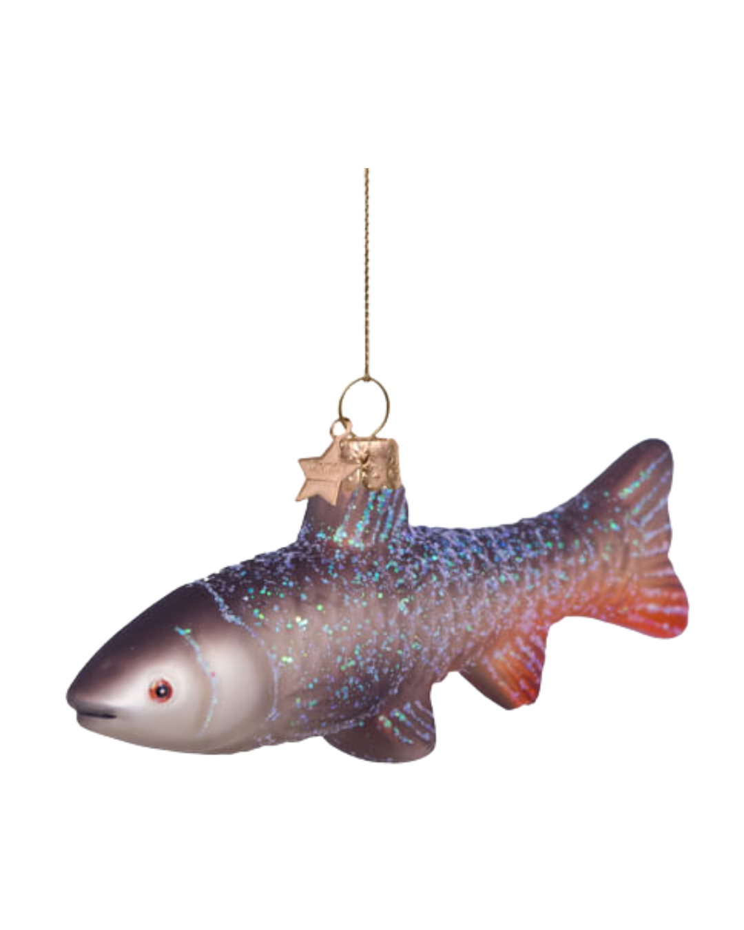 Ornament Glass Green Carp (5 Cm)