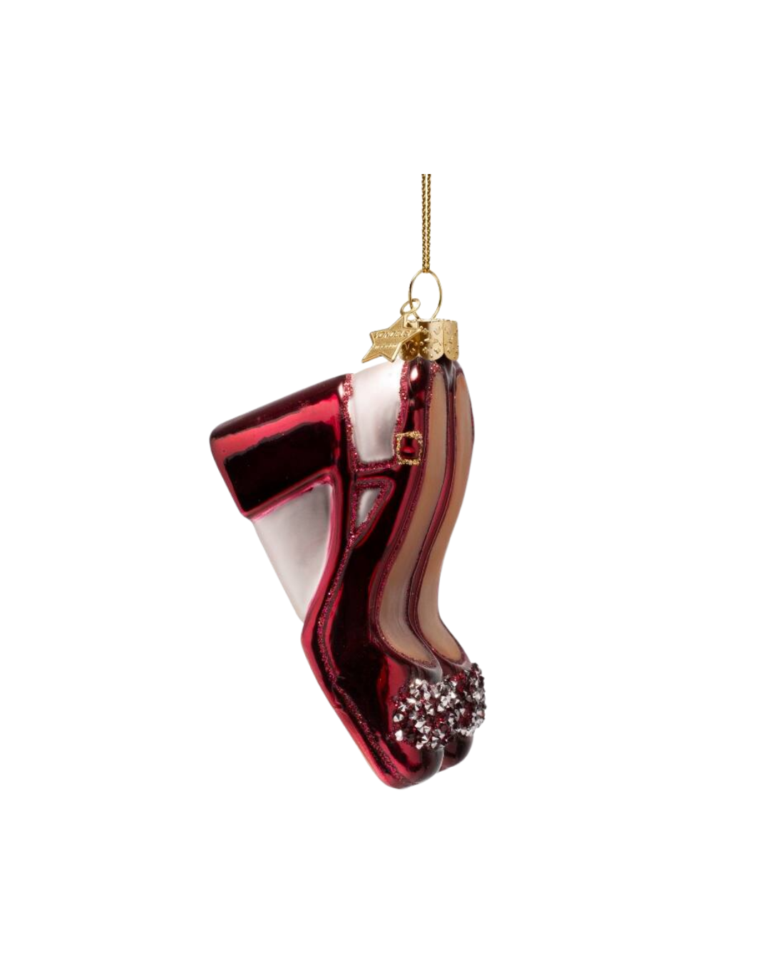 Ornament Glass Burgundy Slingback Heel (10 Cm)