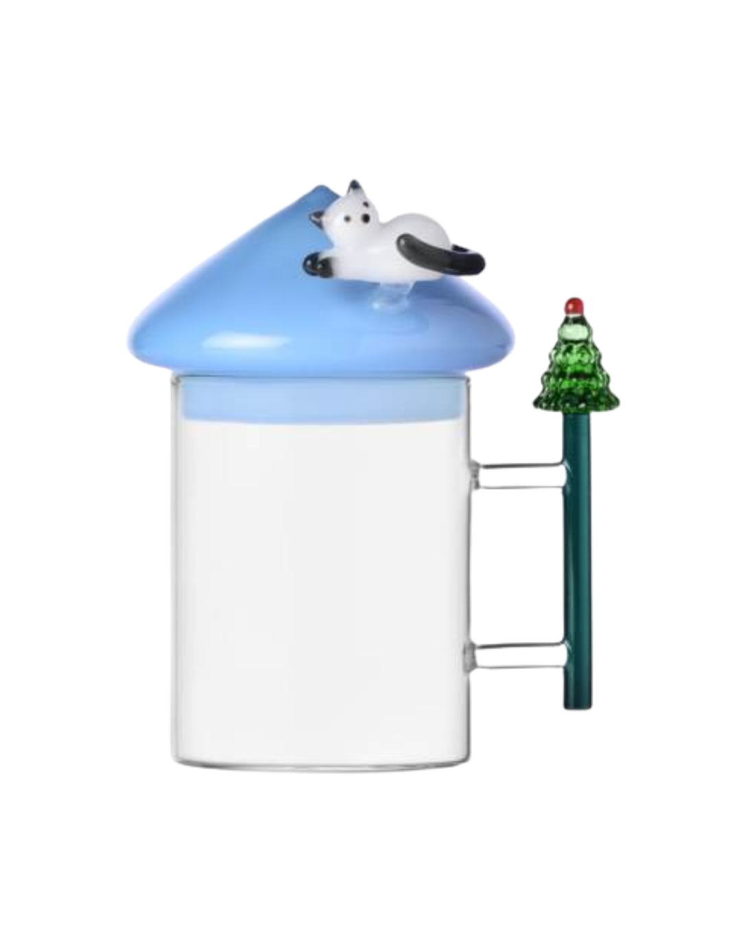 Christmas Tales Mug W/ Lid Lying Cat