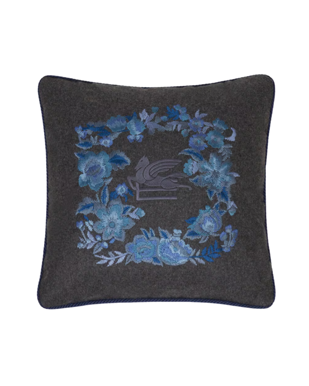 Fleur Embroidered Cushion W/cord