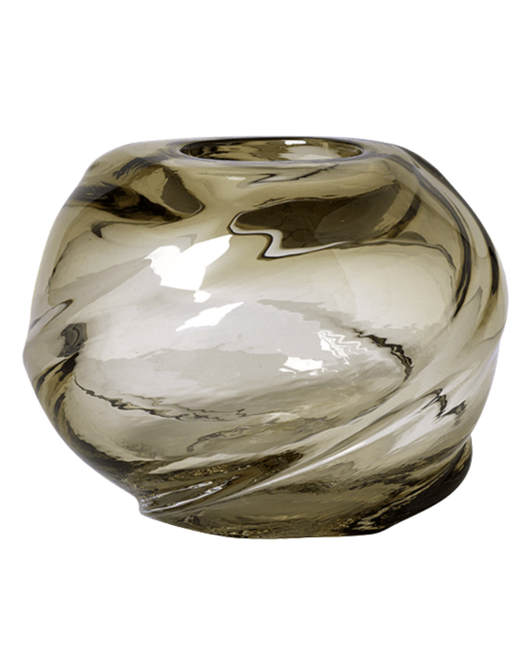 Water Swirl Vase - Round