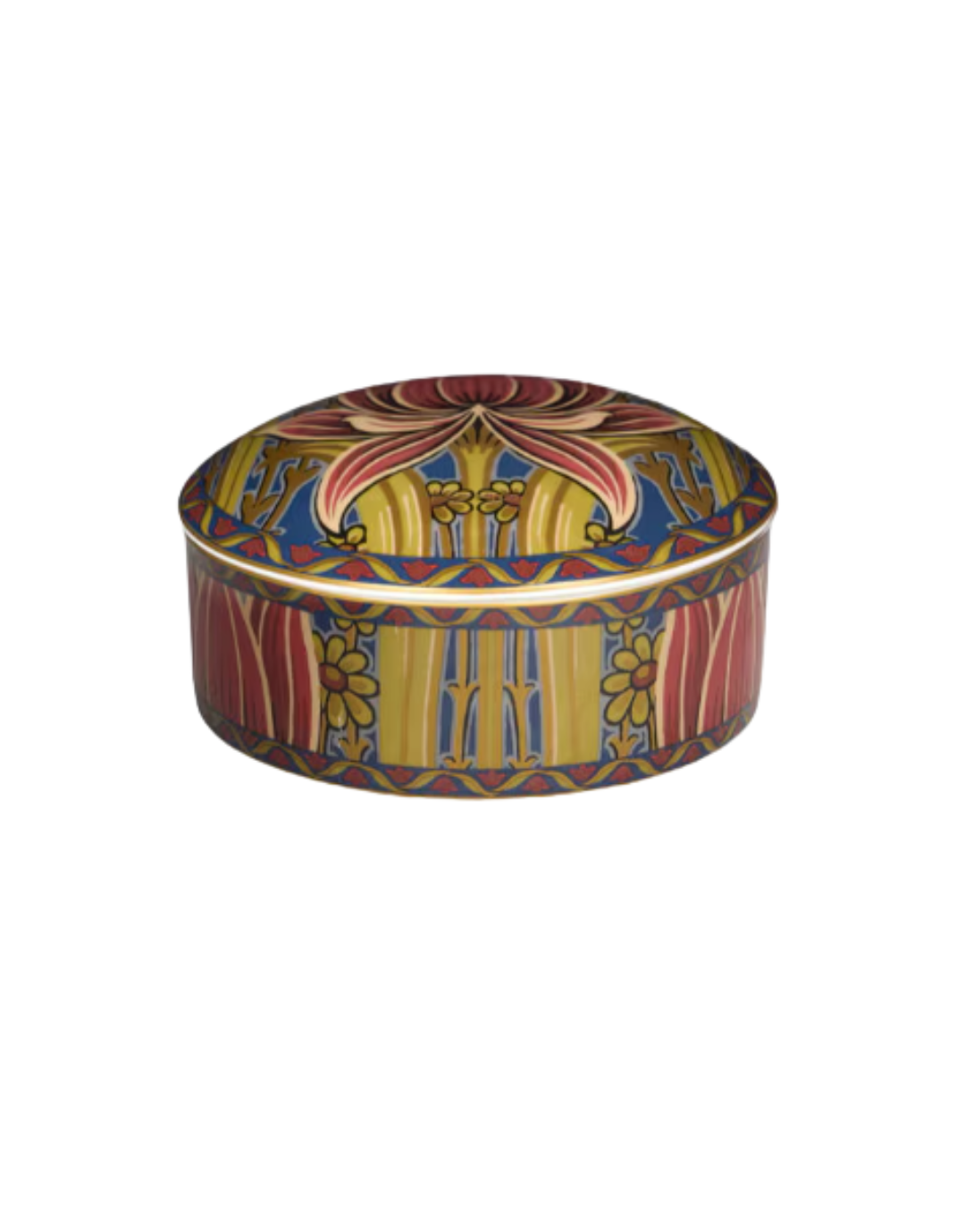 Porcelain Jewellery Box With Floral Motif