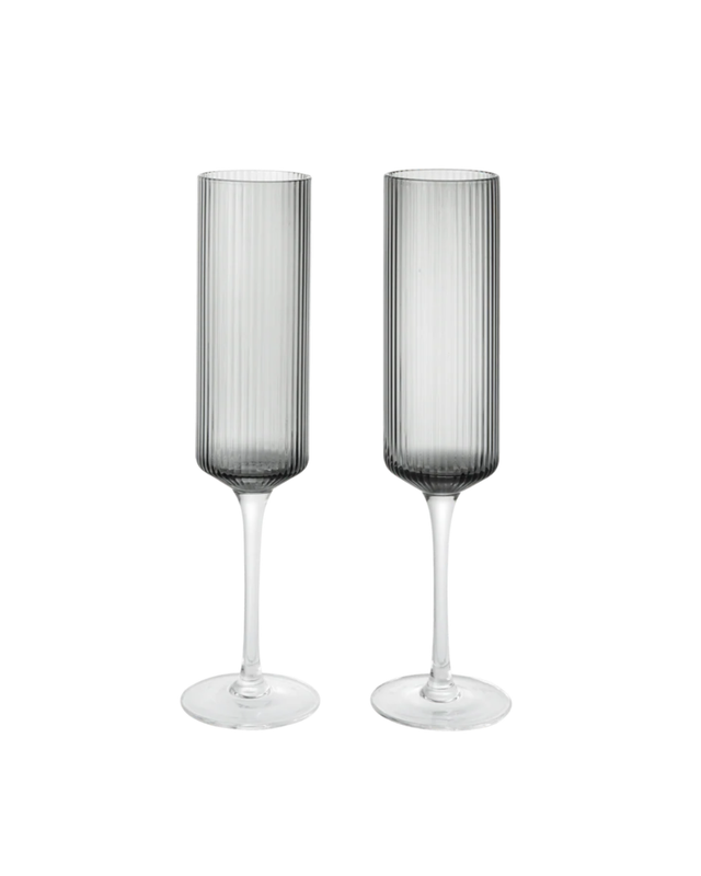 Ripple Champagne Flutes - Set of 2
