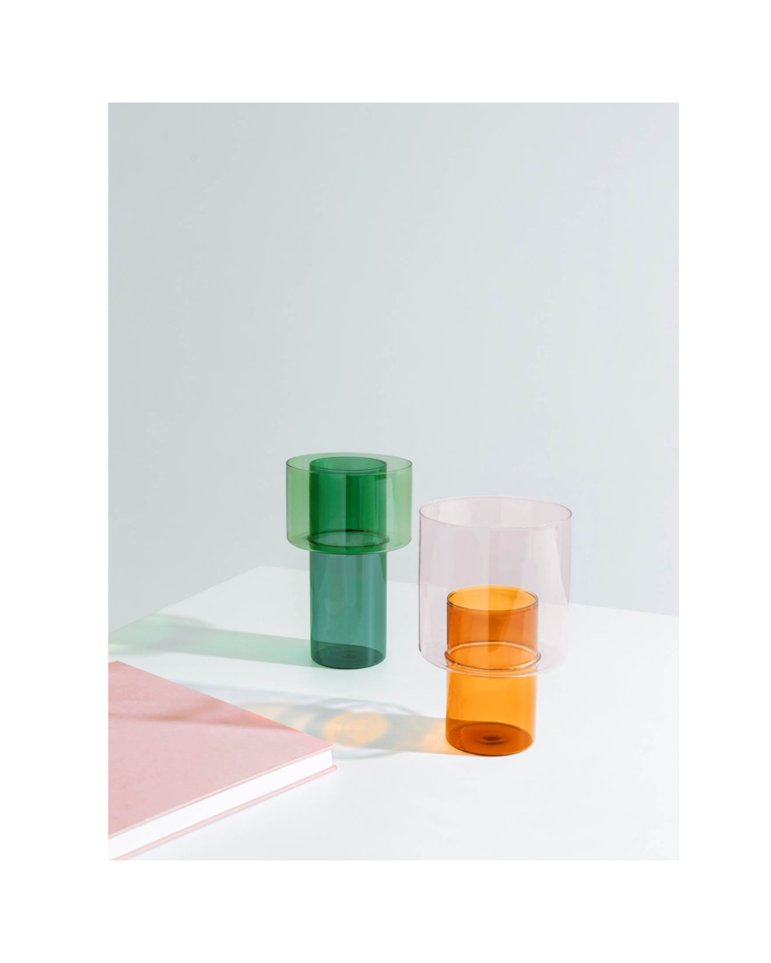 Boreale Big Vase B Amber-Pink