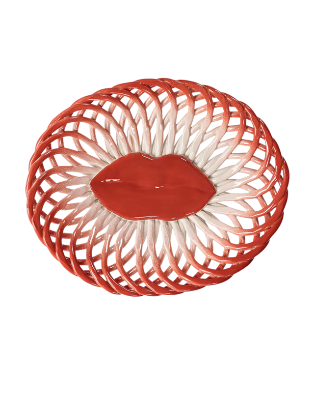 Basket Salvador Red - White Les Objets Mouleversants