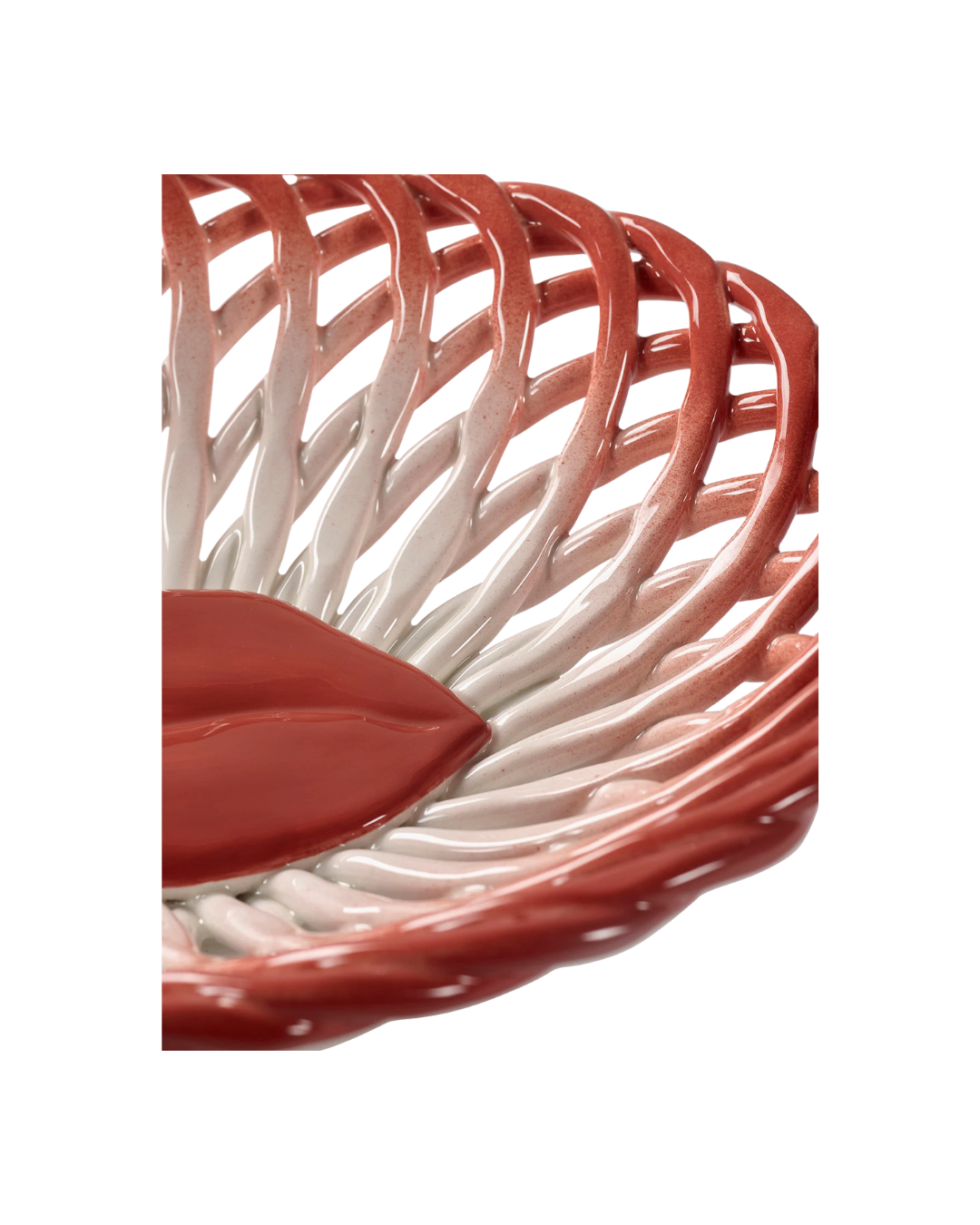 Basket Salvador Red - White Les Objets Mouleversants