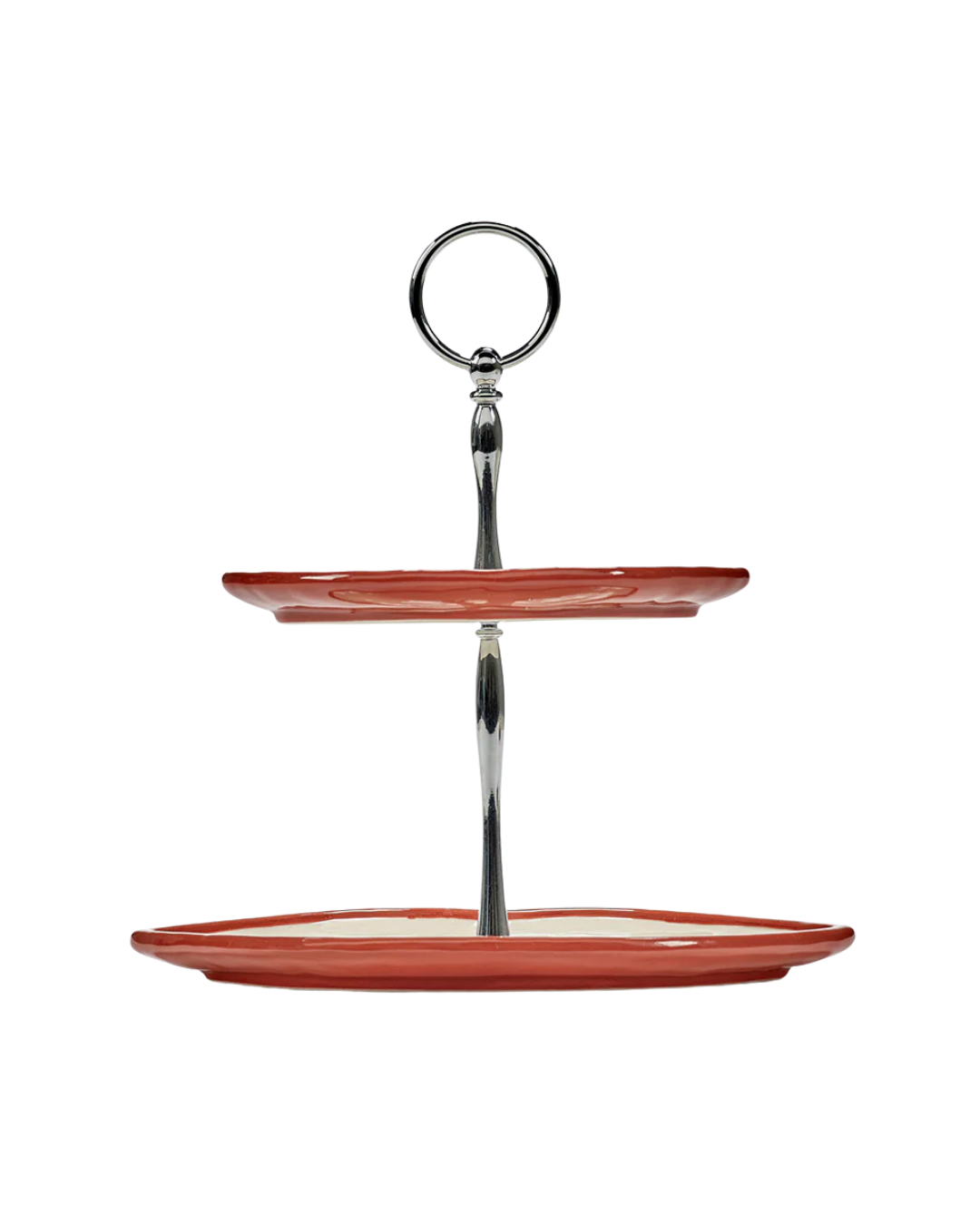 Two-tier Cake Stand Red - White Les Objets Mouleversants