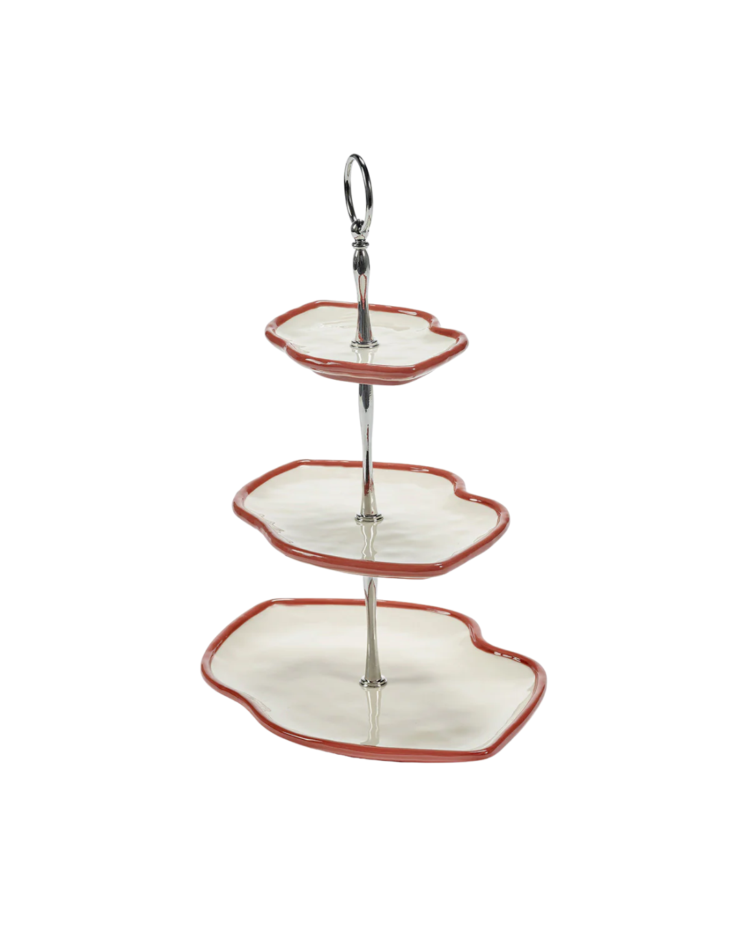 Three-tier Cake Stand Red - White Les Objets Mouleversants