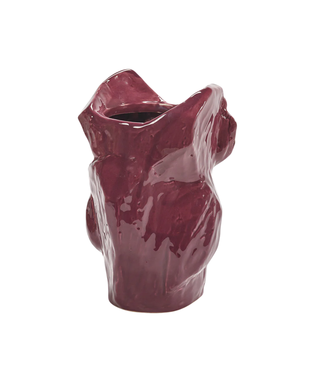 Owl Vase S Aubergine After Midnight