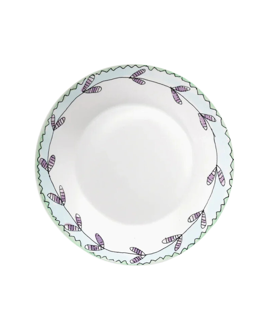 Deep Plate L Blossom Milk Midnight Flowers