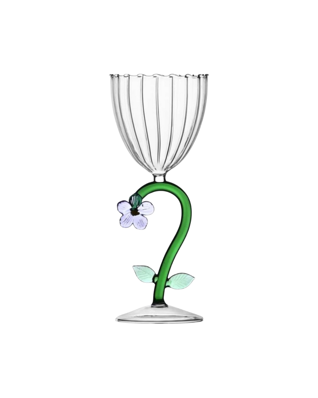 Botanica Optical Stemmed Glass Lilac Flower