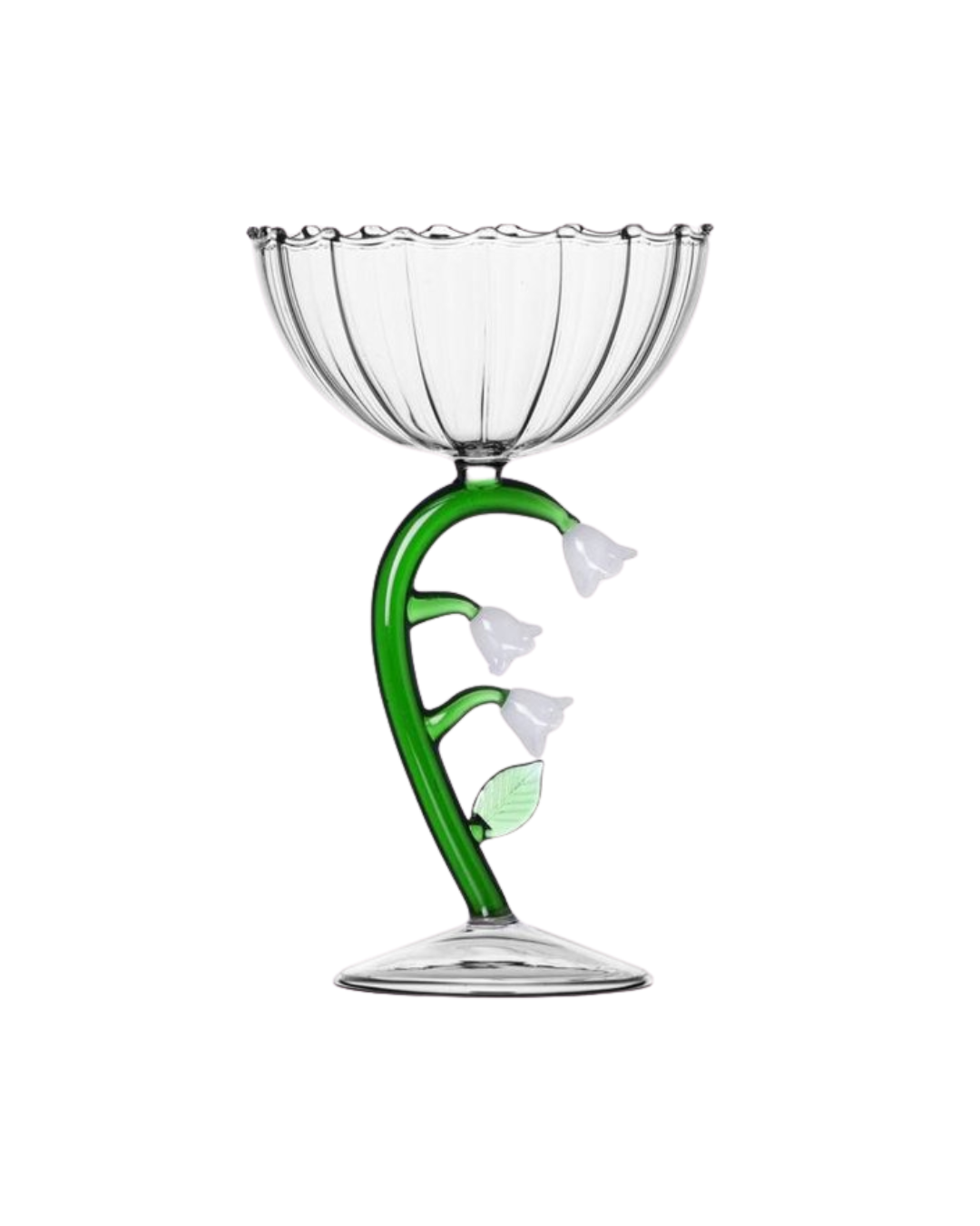 Botanica Optical Champagne Bowl White Flower