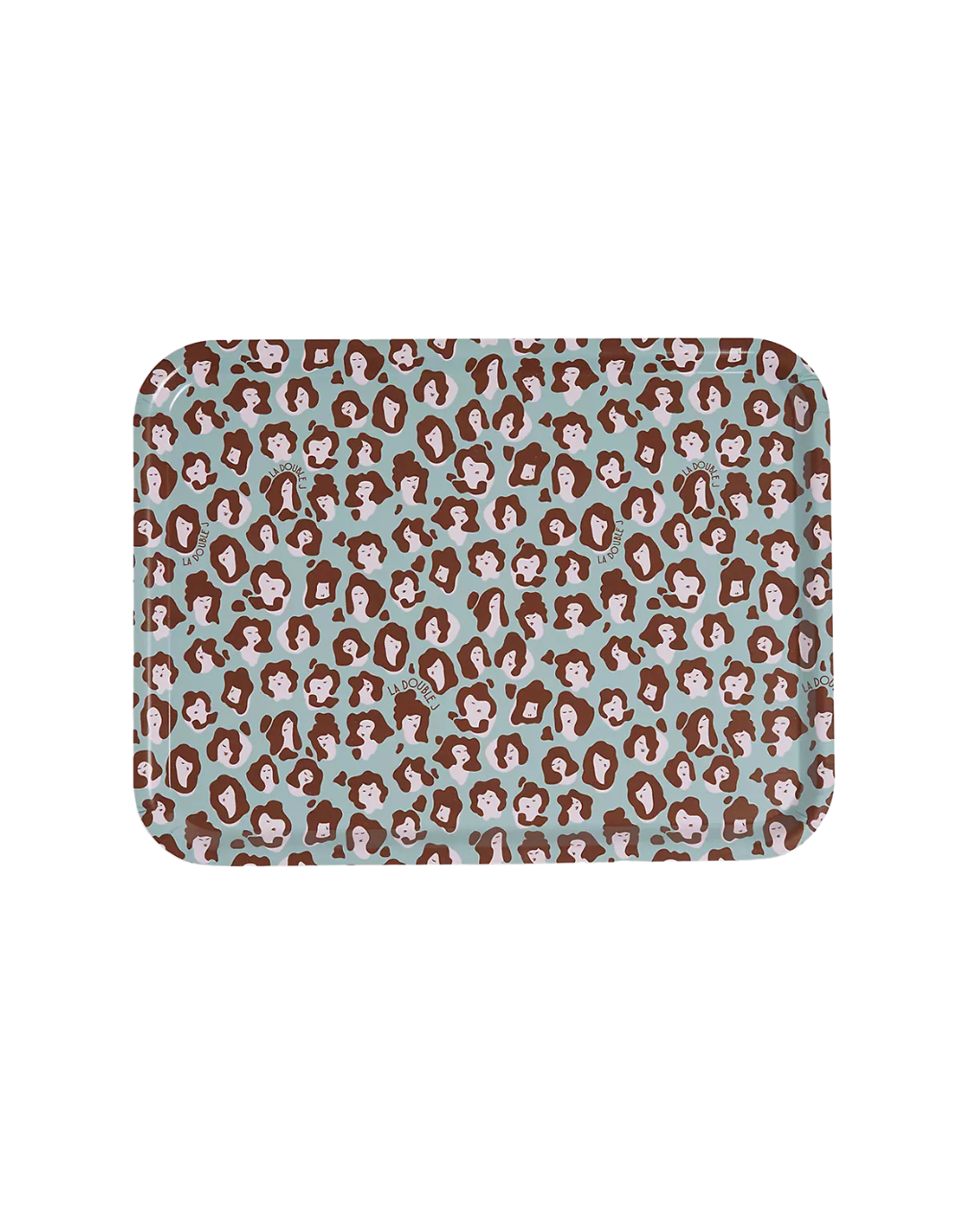 Rectangular Printed Tray Laminated Birch Wood Lady