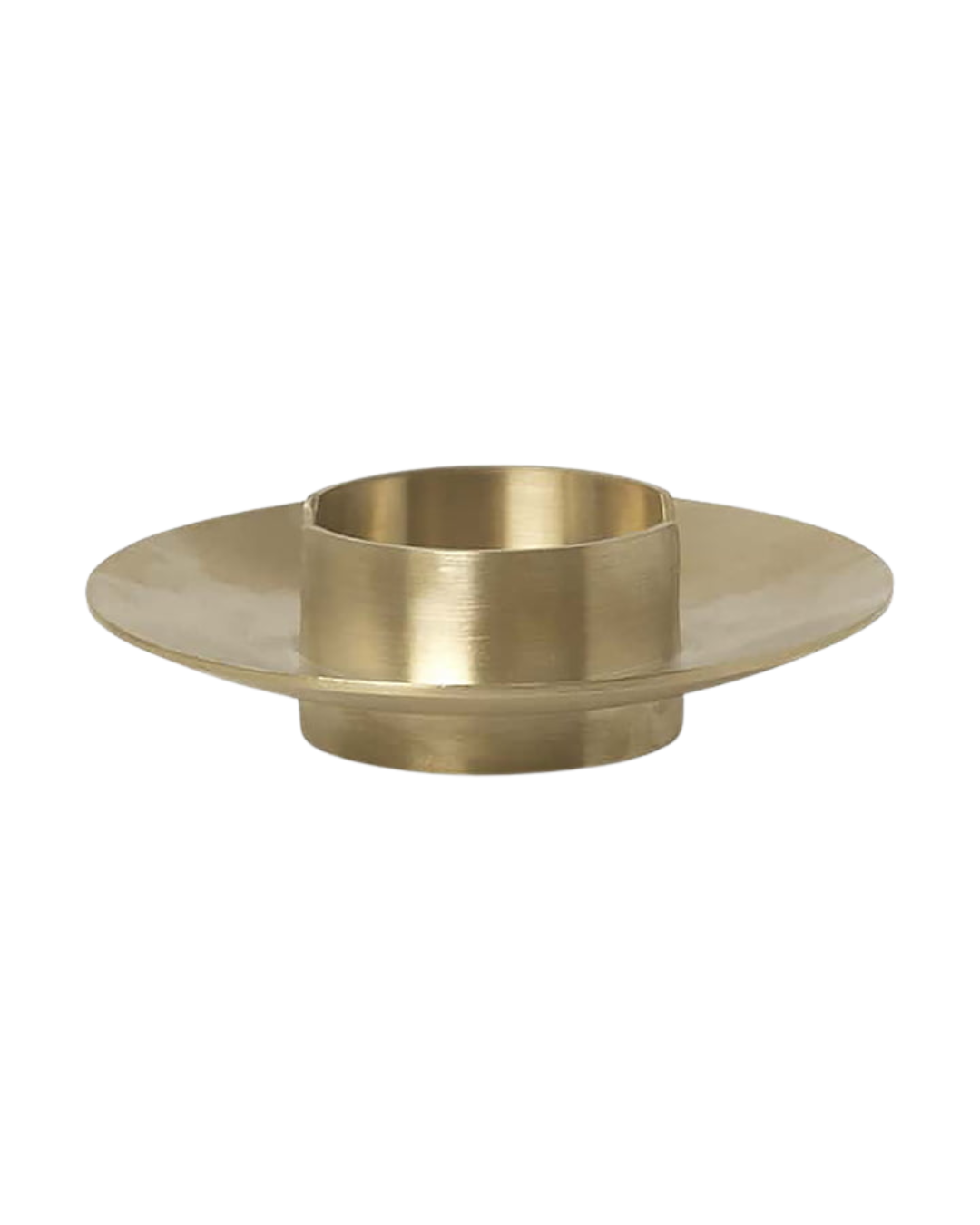 Block Candle Holder - Brass