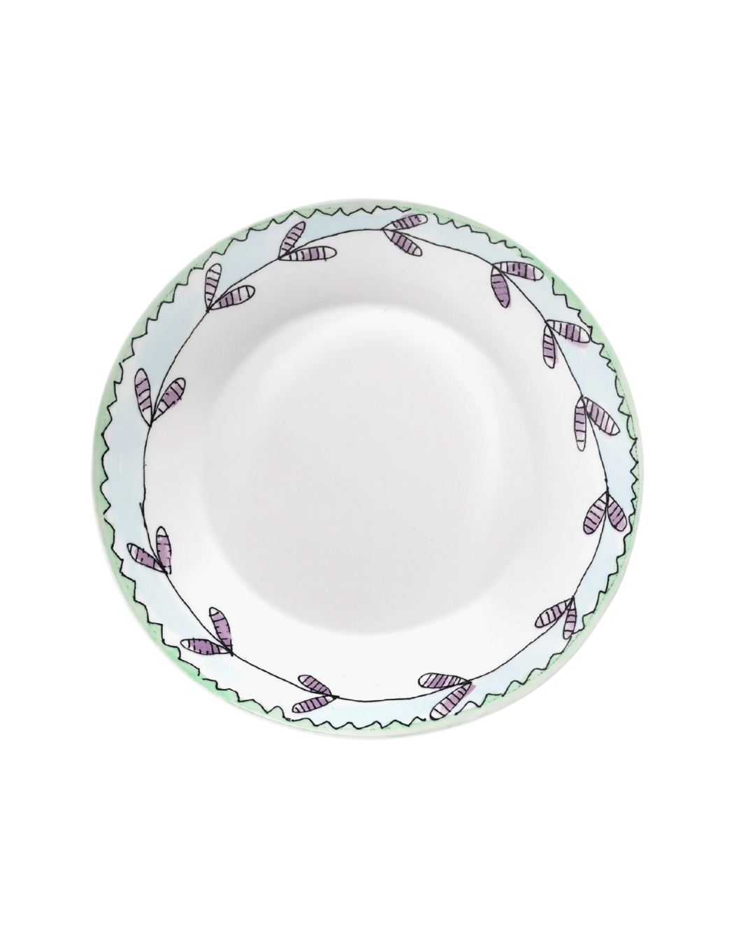 Deep Plate M Blossom Milk Midnight Flowers