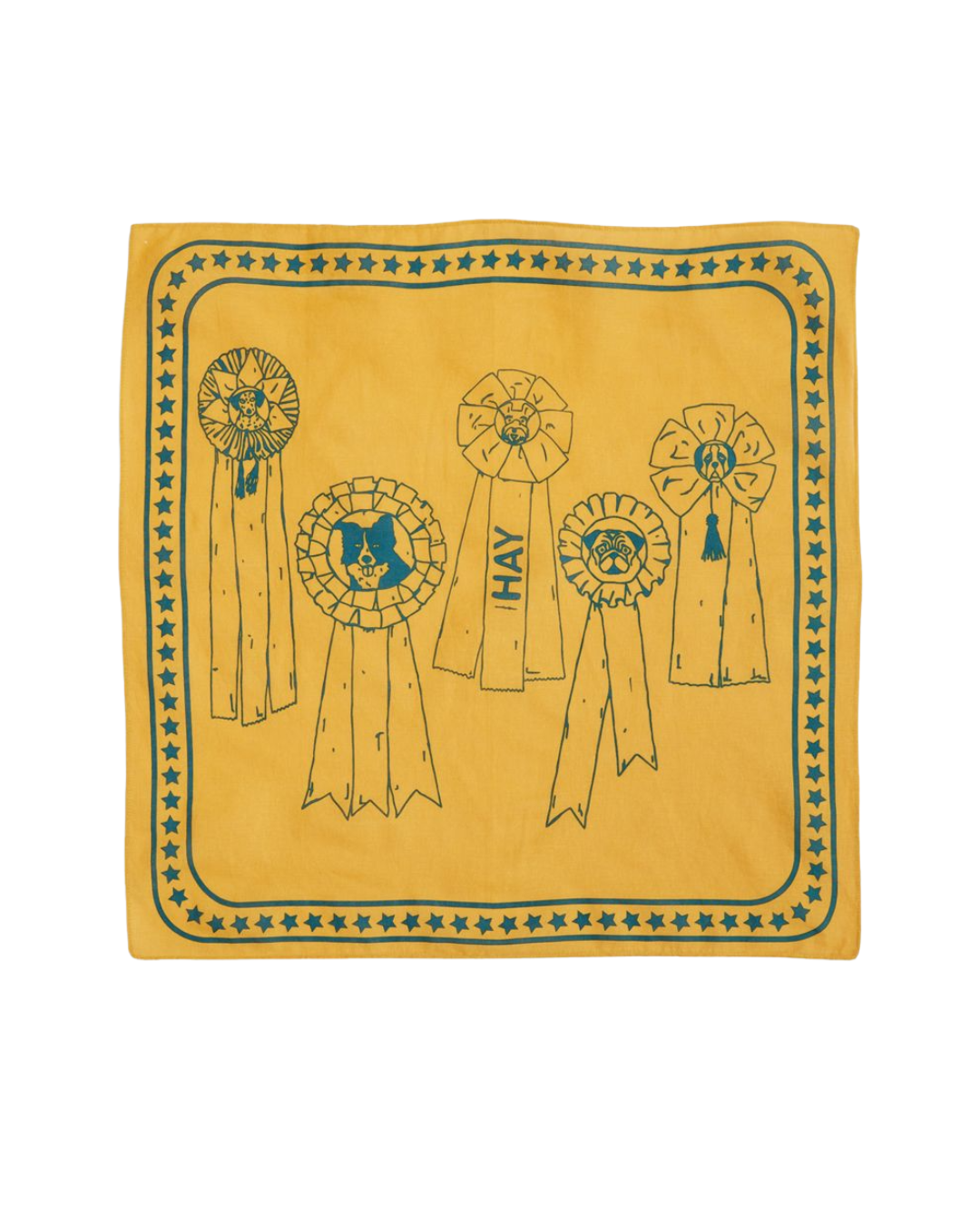 Hay Dogs Scarf Ochre
