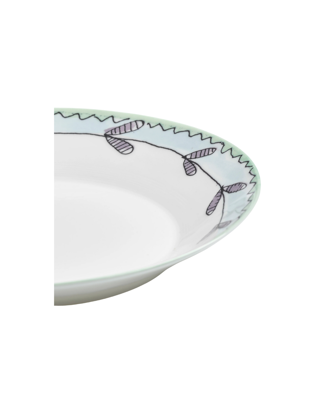 Deep Plate M Blossom Milk Midnight Flowers