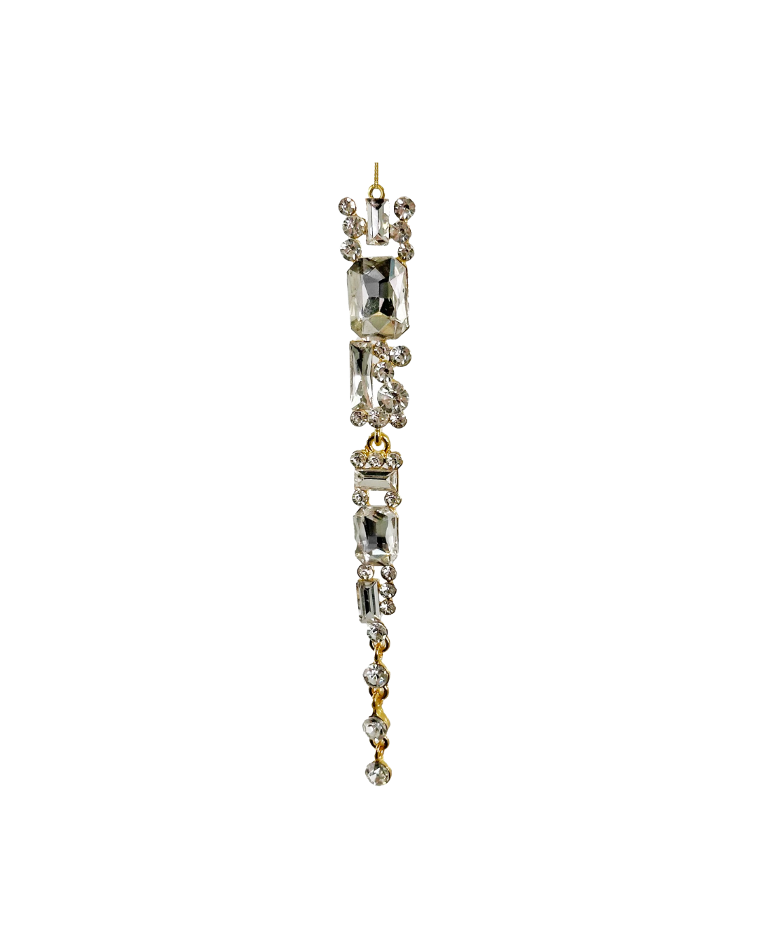 Jewel Icicle Ornament Silver Gold Frame (14,5 Cm)