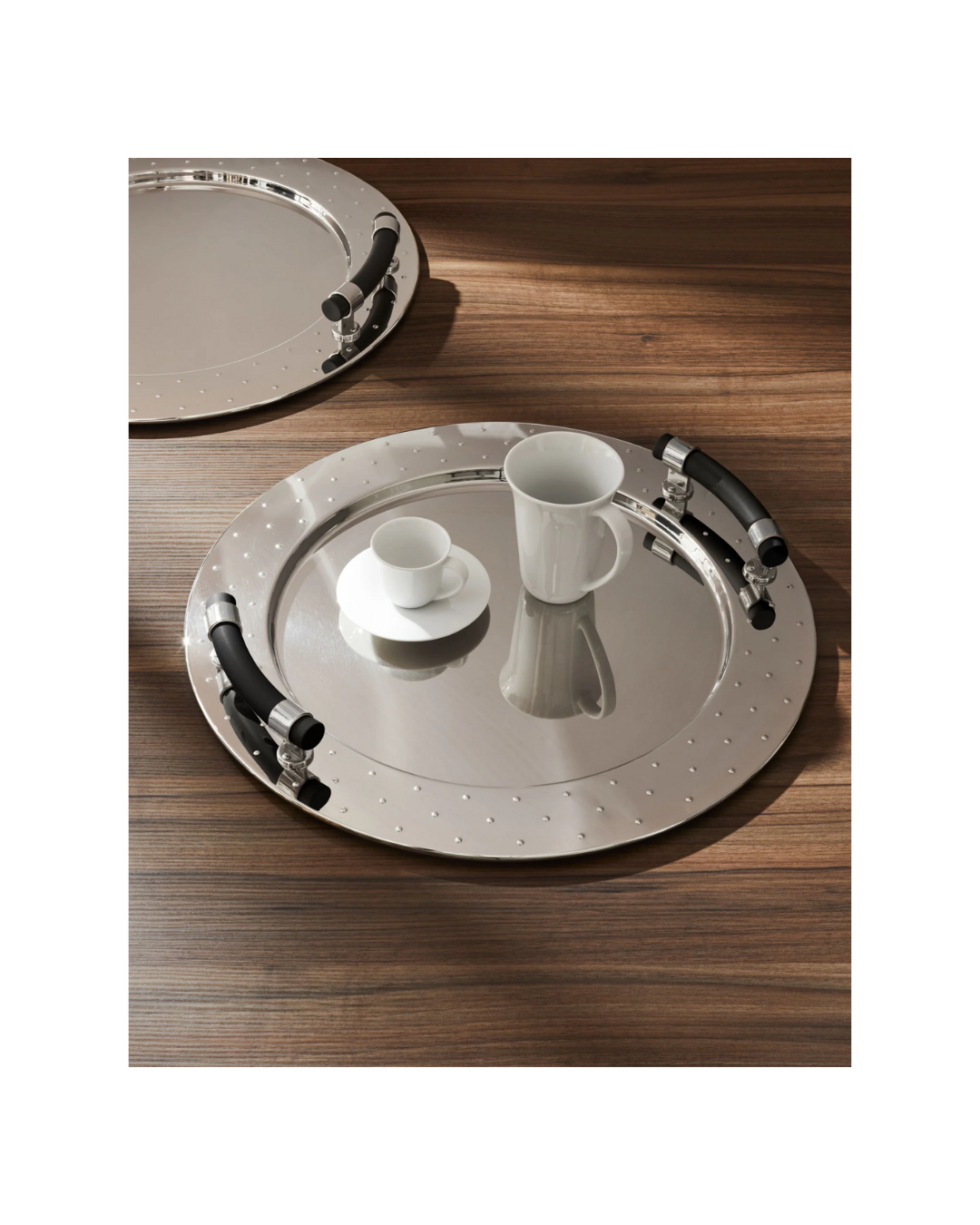 Round Tray With Handles