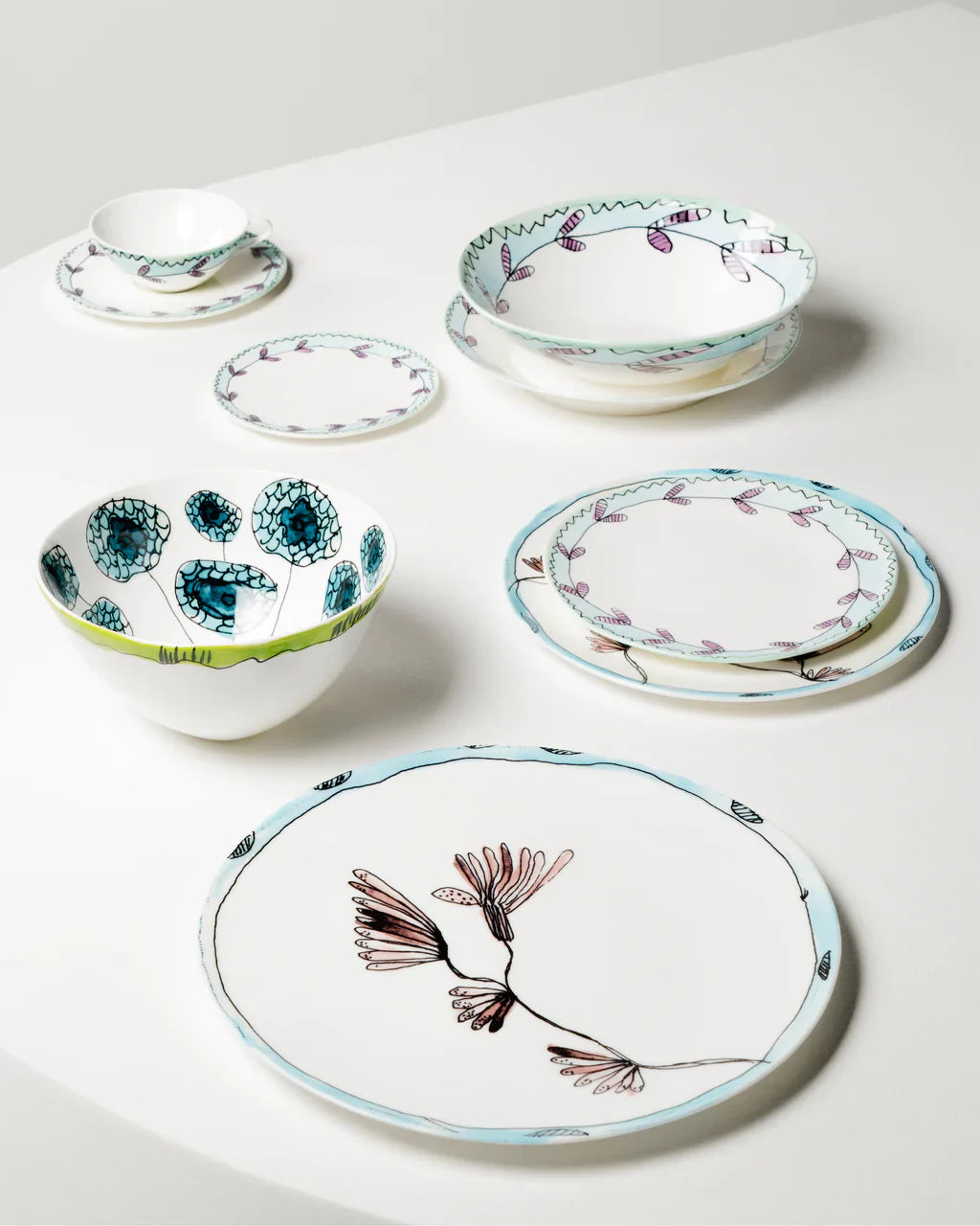 Plate M Blossom (Set Of 2)