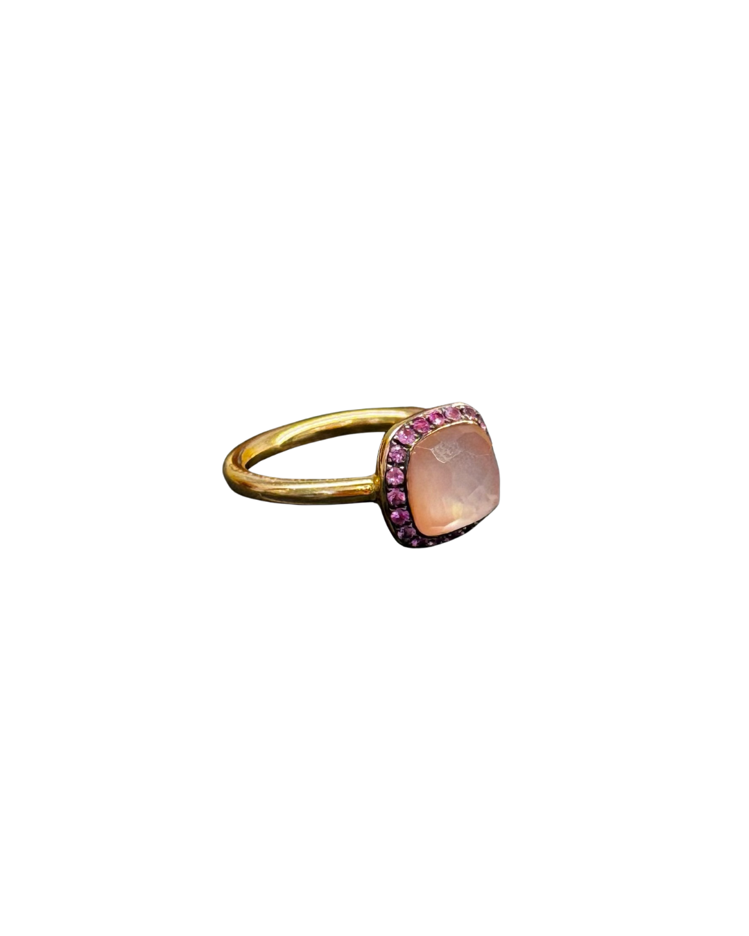 18-Karat Rose Gold, Rose Opal, Rose Sapphire Ring