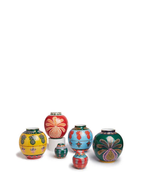 Bubble Vase Porcelain Big Pineapple Bordeaux