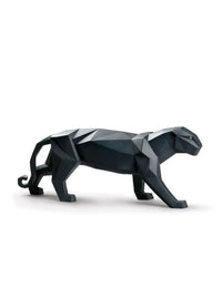 Panther Figurine. Black matte